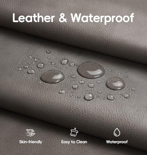 Image of Hobestluk Small Bean Bag Chair Leather Beanbag Lazy Floor Sofa Bean Bags with Memory Foam Filled Waterproof Lounge Sofa Armless Chair for Bedroom Playroom and Reading Dorm (Grey, Small)