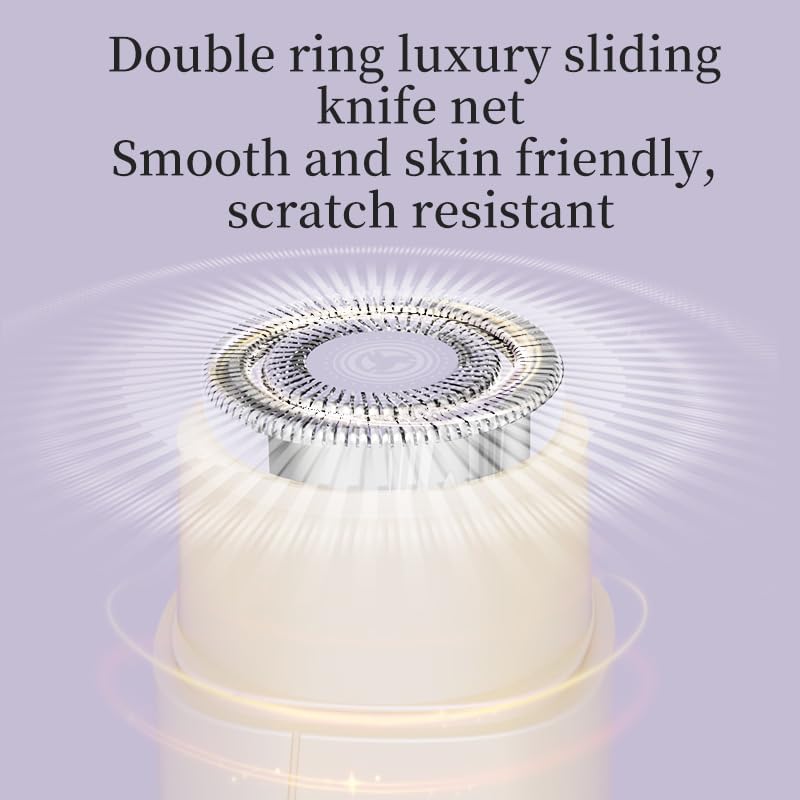 Facial Hair Removal for Women, Portable Facial & Eyebrow Hair Remover, Painless Electric Shaver, Beauty Hair Removal for Lip, Chin, Arms, Face, Peach Fuzz, Neck, Gift for Women (Purple)
