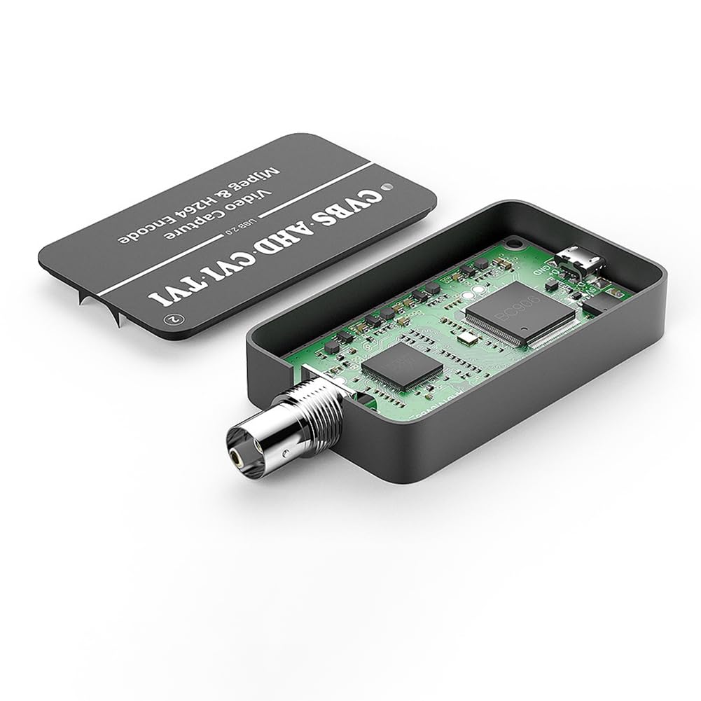 1 STÜCKE LCC261 1080P CVBS zu USB Video Capture Karte Schwarz Aluminiumlegierung 264 und MJPEG Streamer Encoder AHD CVI TVI zu USB UVC Capture