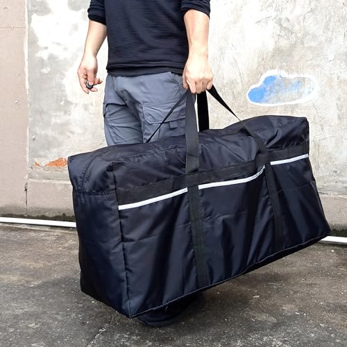 Extra Large Duffle Bag Lightweight, 96L Water Resistant Travel Duffel Bag Foldable for Men Women Camping (BLACK 96L)4