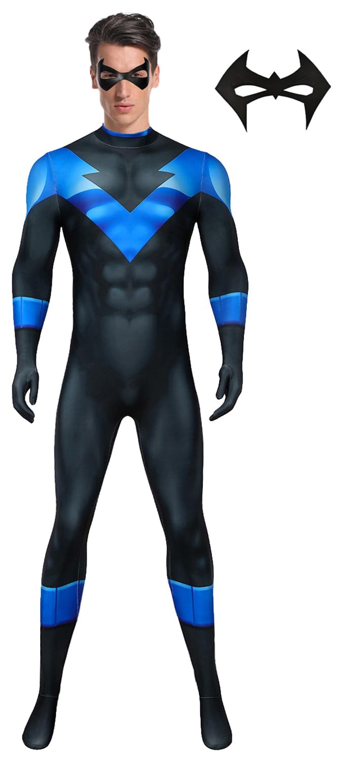 Generic Halloween Mens Suit Boys Full Body Compression Athletic Bodysuit Jumpsuit Zentai Onesie Outfit for Kids Adult