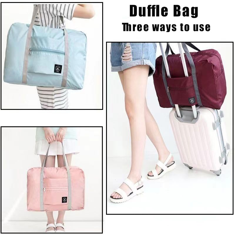 Travel Duffle Bag for Men & Women - Weekender Gym Bag, Hospital Delivery Bag & Airplane Carry-On with Trolley Sleeve（Navy blue)3