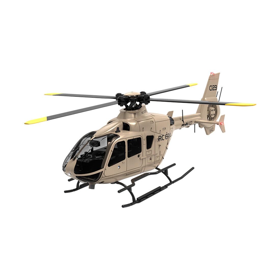 NULA RC Hubschrauber Spielzeug für Erwachsene, C123 1/36 EC135 Ferngesteuertes Helicopter 2.4G 6CH Einmotoriges Gyroskopisches Fluggerät RC Flugzeug für Anfänger - RTF Version