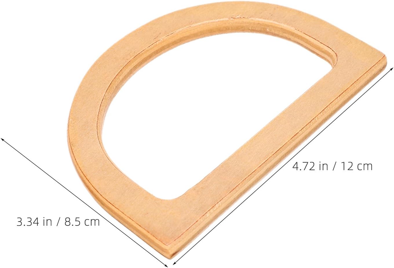 HANABASS 6pcs Wooden D-Shaped Handbag Handles for Straw Handbags and Handmade Beach Crochet Bags, Replacement Purse Handles with Stable Support and Decorative Enhanced Aesthetic Design image 2