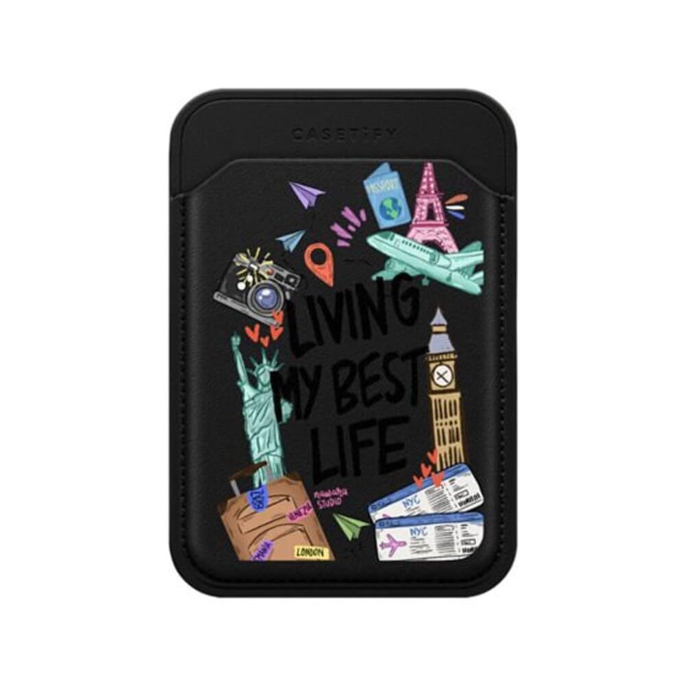 【色:Black/Black】[CASETiFY] BioVeg ウォレット M Amazon.com: CASETiFY BioVeg Wallet [Compatible with Magsafe