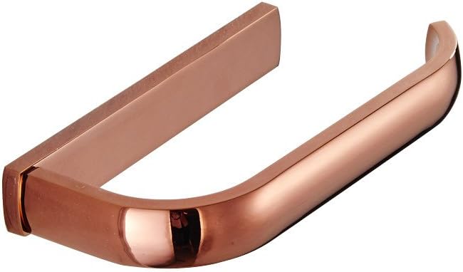 Toilet Paper Holder, SUS304 Stainless Steel Bathroom Paper Tissue Holder Wall Mounted Euro Style Toilet Tissue Paper Roll Holder Rose Gold,Solid Brass Bathroom Accessories,