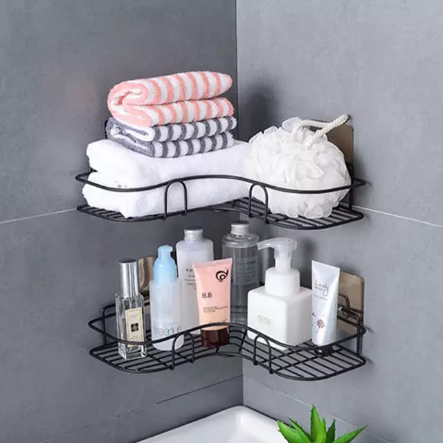 MorivaHomes Stainless Steel Bathroom Corner Shelf Kitchen Organizer