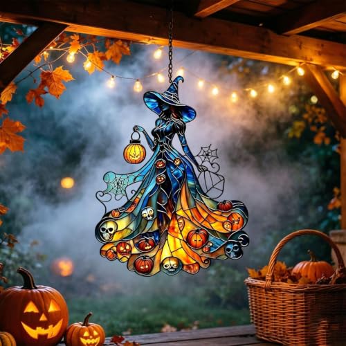 Decoración de receptor de sol brujas para transformar paredes aburridas en Halloween 4
