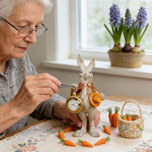 Lapin de Pâques déco pour chambre et bureau chaleureux