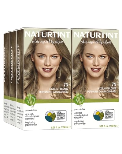 Image of Naturtint 7N Hazelnut Blonde Permanent Hair Color (Pack of 6), Ammonia Free, Vegan, Cruelty Free, up to 100% Gray Coverage, Long Lasting Results (Packaging may vary)