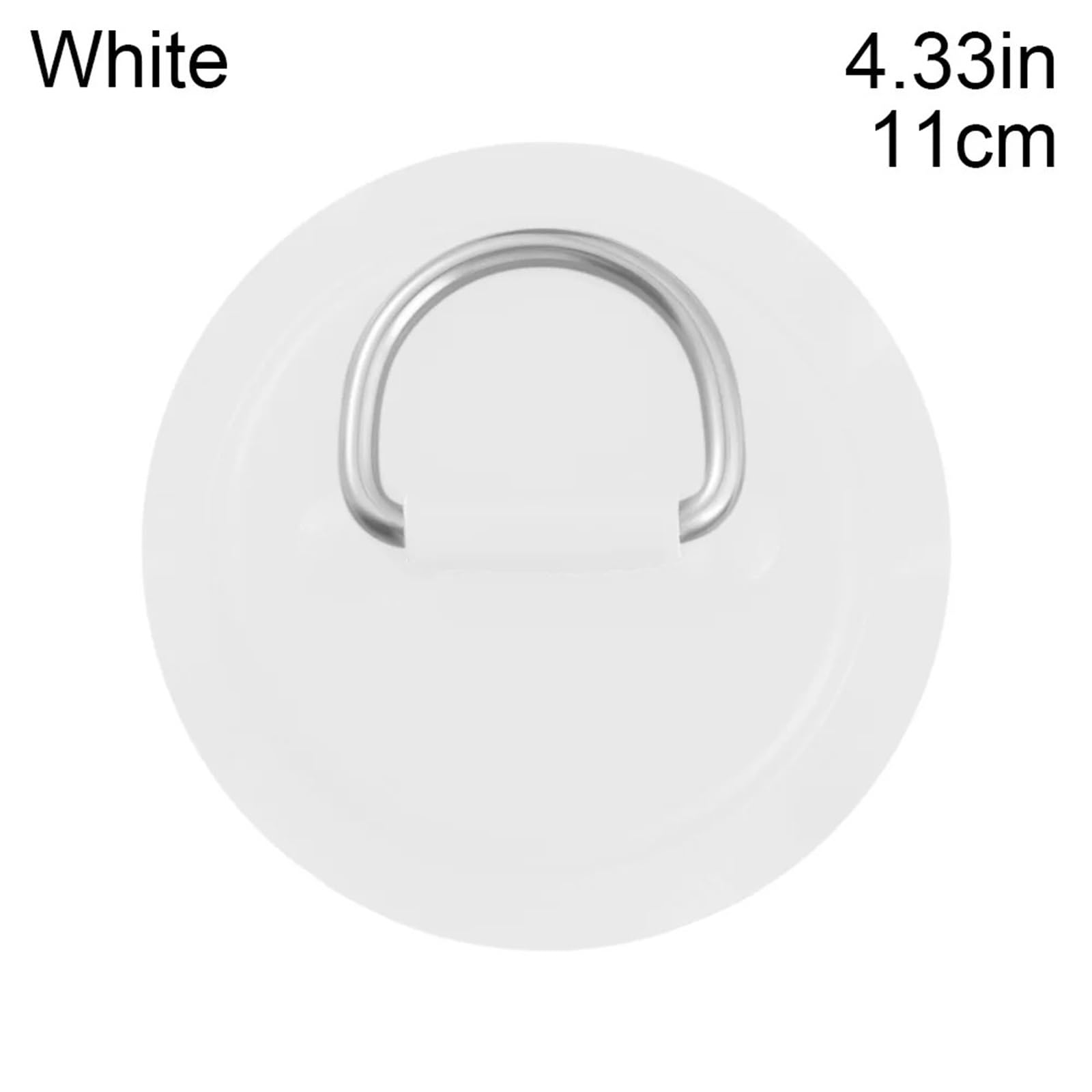 D-Ring-Patch aus PVC-Edelstahl
