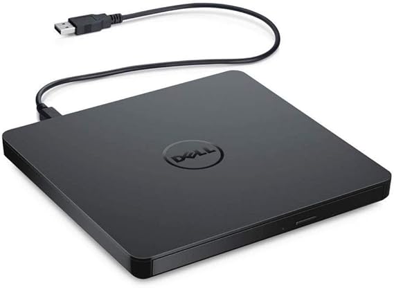 Dell USB Slim DVD +/- RW Drive DW316 - Plug and Play, 8 Watt Power Consumption, Windows 11 or Below - Black