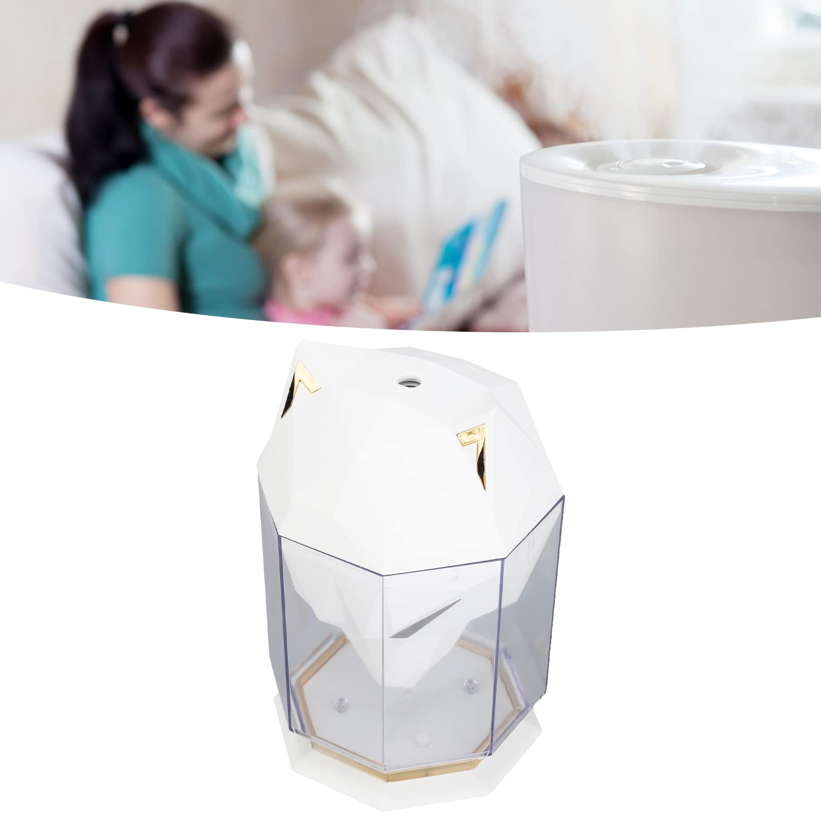 Umidificatore d'aria Diffusore d'acqua elettrico separato da tavolo di grande capacità per l'home office (Bianca)
