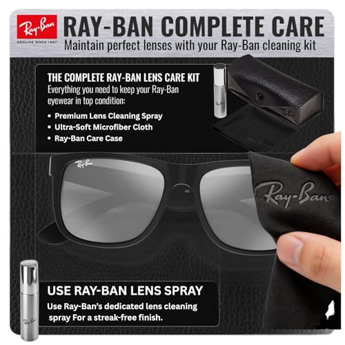 Image of Ray-Ban RB4165 JUSTIN COLOR MIX Square Shaped Sunglasses for Men with Official RAYBAN Eyewear Kit