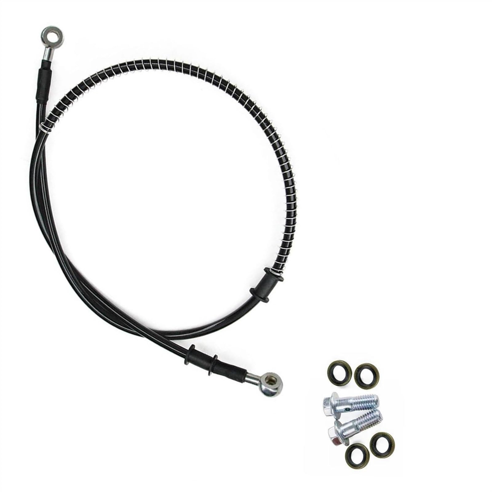 Ksxzw One Color Motorbike Part M10 0 Degree 28 Universal Motorcycle Braided Line Steel Brake Hose Cable Hydraulic Pipe 400Mm-2300Mm(2000Mm)