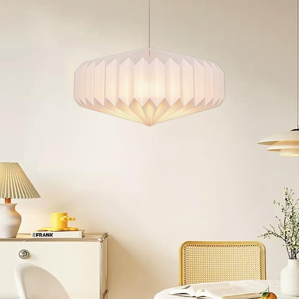 Origami Design Abat-jour en Papier - Suspension Pliable Décoration Art, Abat-jour en Papier Créatif Nordique Décoratif Lanterne en Papier Lampes de Plafond Ombre, pour Suspension Chambre Salon