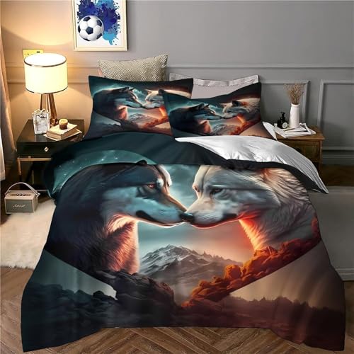 Parure loup hypoallergénique en microfibre douce avec fermeture éclair