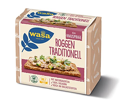 Wasa Knäckebrot Roggen Sauerteig 235g | Langjährige Backtradition, die man schmeckt, 96% Roggenvollkornmehl