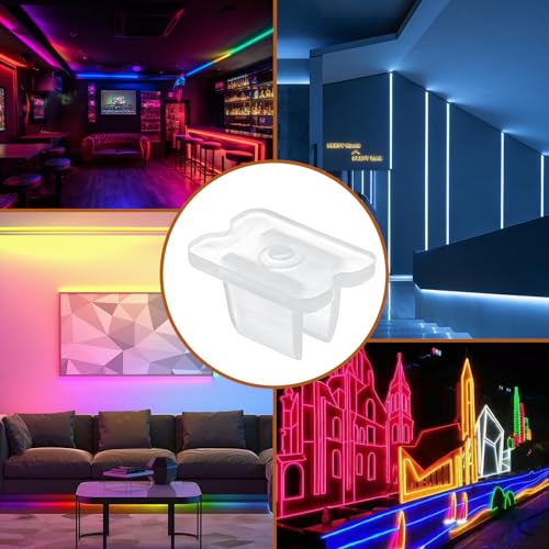 Image of 30Pcs Led Light Clips, Waterproof LED Strip Mounting Clips Holder with Screws, LedLightStrip Clip for 5mm to 6mm LEDStrip Lighting