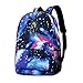 Produktbild Hdadwy Glühbirne Creative Skull Galaxy Rucksack Unisex Bookbag Travel Daypack Casual Bag für Schulreisen im Freien