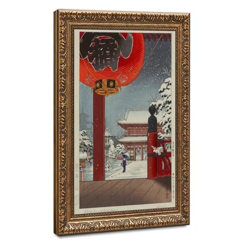 Poster Asakusa Tsuchiya Koitsu grand format avec cadre suspendu pour salon et bureau