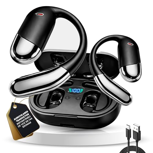VIPA   Auriculares Traductor en Tiempo Real con IA   Traductor Instantáneo de Voz en 144 Idiomas   Dispositivo traductor de oído Abierto 3 en 1 con Estuche de Carga para Viajes/Negocios/Aprendizaje.
