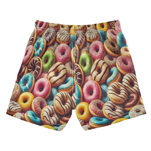 Donuts Colorful Boys Swim Trunks Quick Dry Toddler Swimsuit Boy Bathing Suits Swimwear Board Shorts XL2