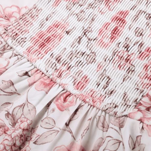Image of Scarlet Darkness Floral Mini Corset Dress for Women Teen 2026 Summer Spring Flowy A-Line Sundress with Pockets