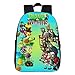Produktbild QWEIAS 3D Kinderschultasche, Pflanzen gegen Zombies, Kindergartenrucksack für Grundschüler, geeignet für Jungen und Mädchen E