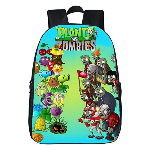 Preisvergleich Produktbild QWEIAS 3D Kinderschultasche, Pflanzen gegen Zombies, Kindergartenrucksack für Grundschüler, geeignet für Jungen und Mädchen E