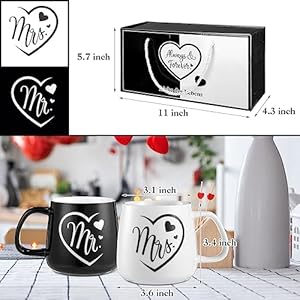 Lihaomrandmrsmugssetof2coffeemugscouplecoffeemugsforweddinggiftsengagementgiftsanniversaryvalentinesdayhisandherweddingmugsmarriagegifts Urban Country Home Decor Lihao mr and mrs mugs set of 2 coffee mugs couple coffee mugs for wedding gifts engagement gifts anniversary valentines day his and her wedding mugs marriage gifts urban country home decor