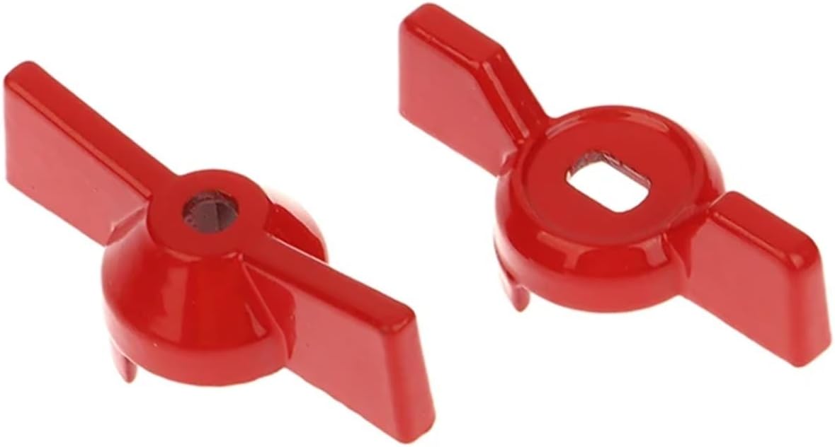2Pcs Aluminum Handle Valve Ball Wrench Red Butterfly Accessories(5MM Hole)