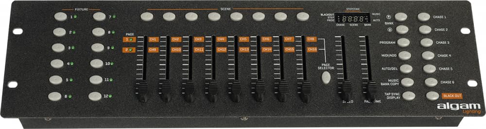 ALGAM LIGHTING Controller DMX 192 (12 Displays x 16 Kanäle) – 482 x 133 x 76 mm – IP20