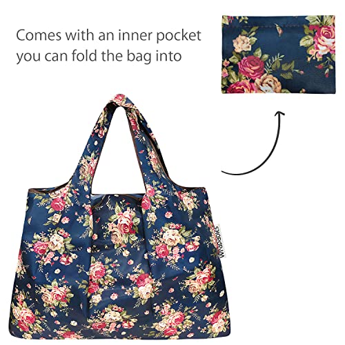 Image of allydrew Large Foldable Tote Nylon Reusable Grocery Bag