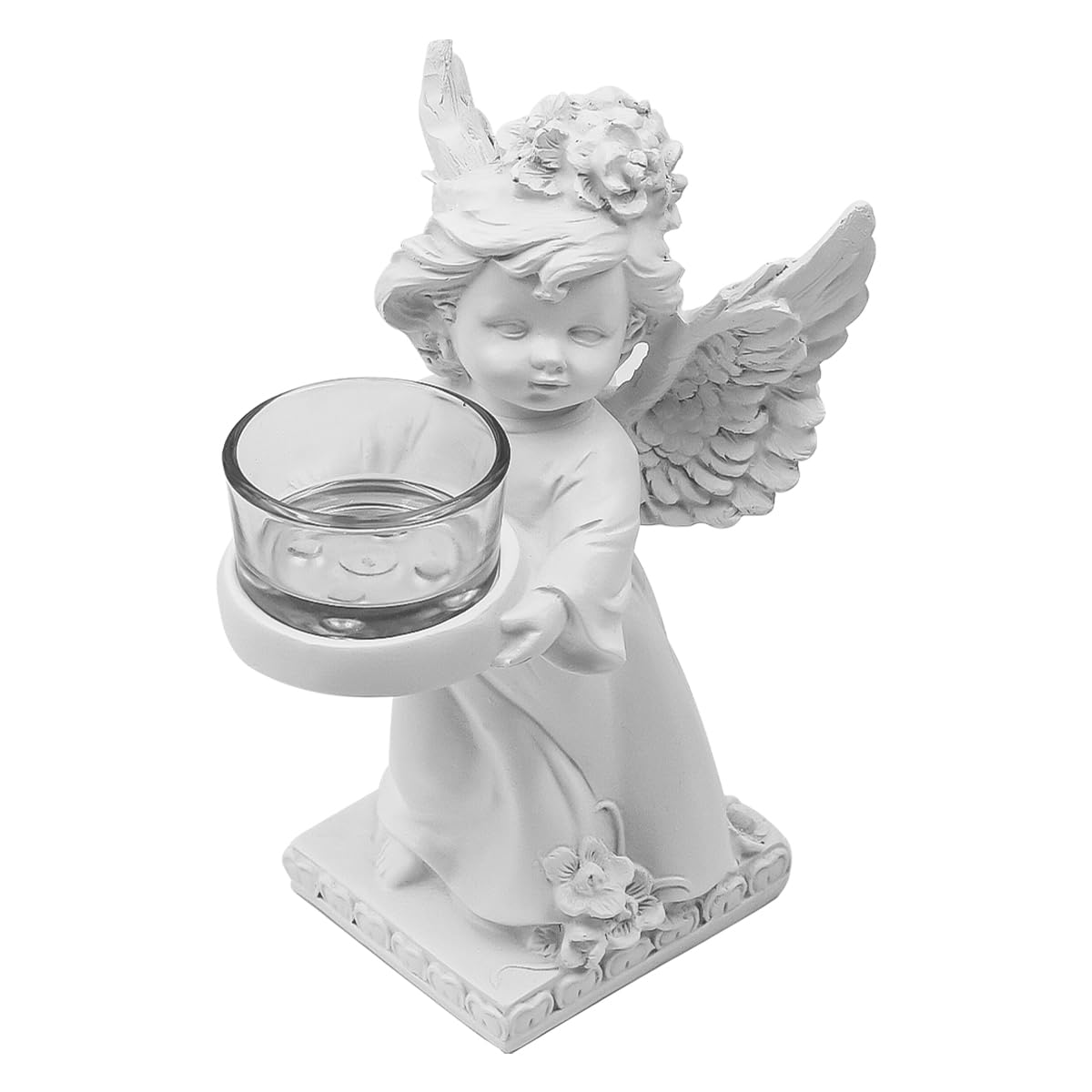 Figurine Ange En Bois Avec Bougies électriques - 20 Cm, Style Noël - Fait Main En Allemagne
