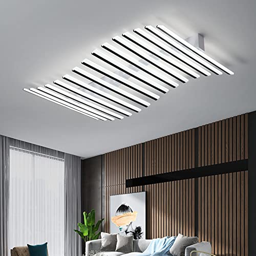 Lustre salon plafonnier LED suspendu dimmable télécommande énergie C moderne - 7