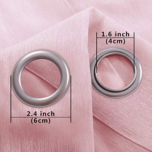 Blush Pink Curtains 63 Inch Length For Rose Gold Christmas Decorations Set 2 Panel Window Linen Semi Sheer Voile Curtains For Bedroom Girls Room Teen Kids Boho Baby Nursery Decor Light Pale Dusty Rose #TOP6
