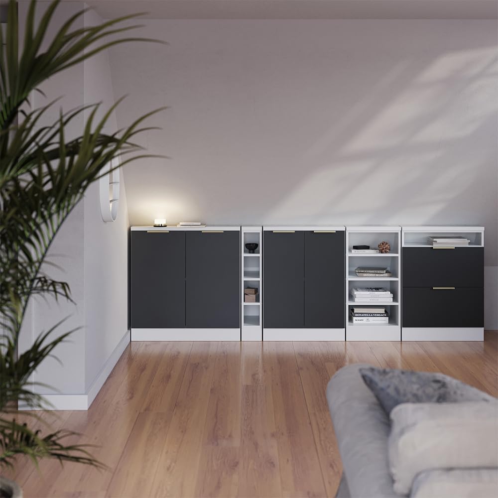 Vicco Meuble sous Pente R-Line, Anthracite-Or, 140cm