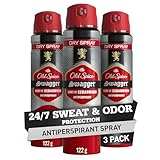 Old Spice Dry Spray Antiperspirant Deodorant for Men, 24/7 Sweat & Odor Protection, 24/7 Sweat Defense & Lasting Freshness, Swagger with Cedarwood Scent, 4.3 oz (Pack of 3)