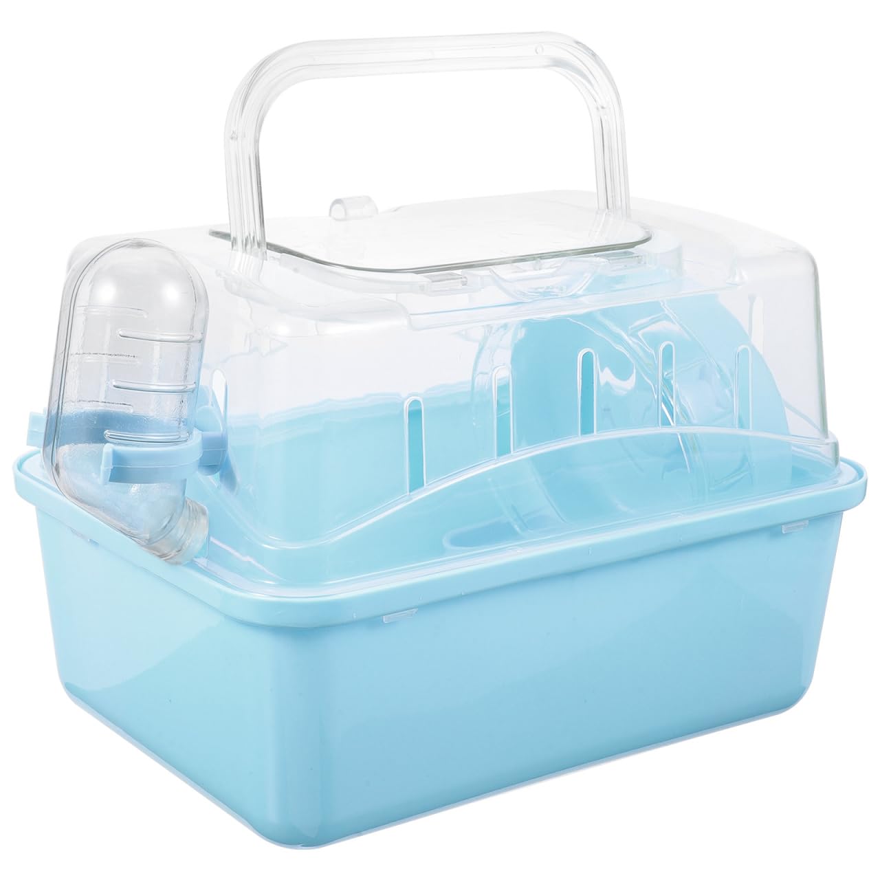 Totority Sky-Blue Portable Hamster Cage with Panoramic Skylight, Large Space Design, and Detachable for Easy Cleaning, Ideal for Small Animals and Outdoor Use