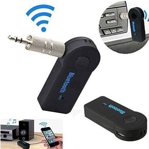 CNR Outlet Auxiliary Aux 3.5 mm to Bluetooth Converter Adapter for Home Car Stereo Audio Music Streaming Sound System Bluetooth Car Kits, 3.5 mm Stereo Output, Built-in Microphone