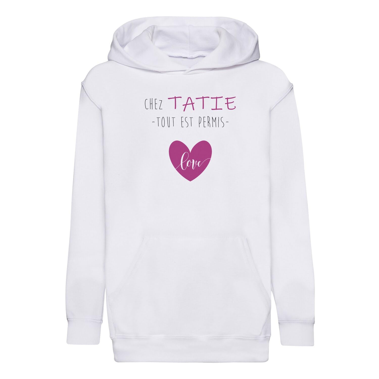 Sweat à capuche enfant Love Tante vêtement message amour