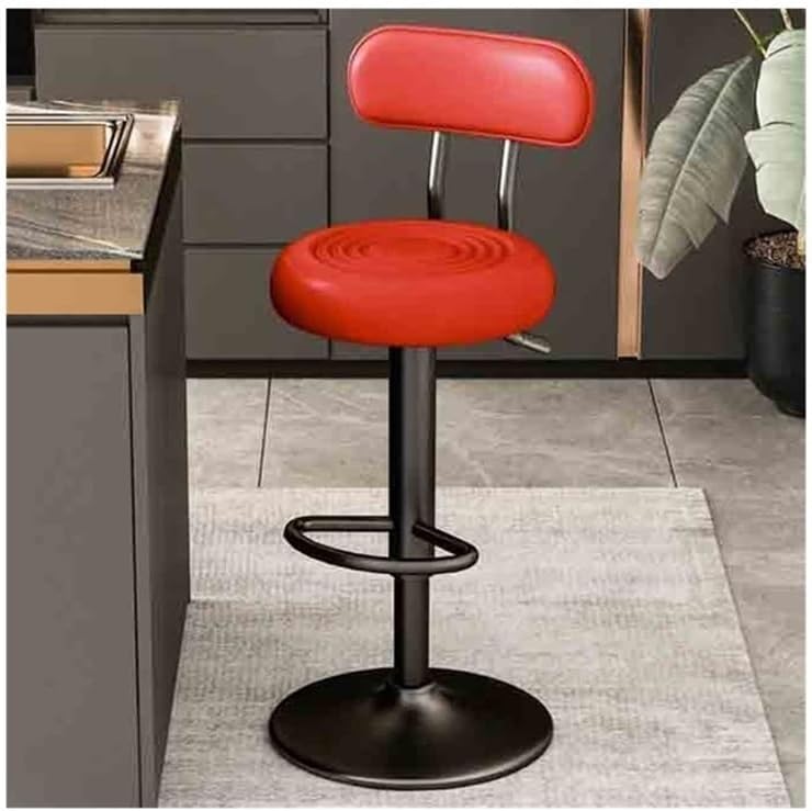 Kitchen Counter Barstool Lift 61-81cm Swivel Bar Stool Multifunctional High Stool Bar High Back Chair Bar Stools(Blue)