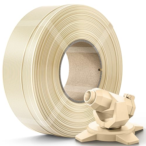 Image of Creality Beige PETG Filament Refill 1.75mm 3D Printer Filament, 1kg (2.2lb) Refilament for Bambu Lab Reusable Spool, Dimensional Accuracy ±0.03mm