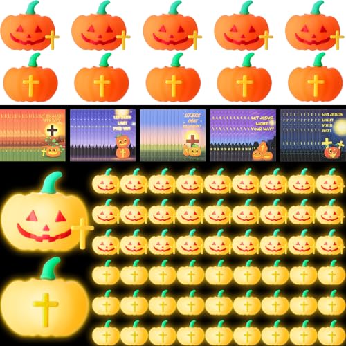 Wesiti 60 Sets Halloween Christian Party Favors Include Luminous Mini