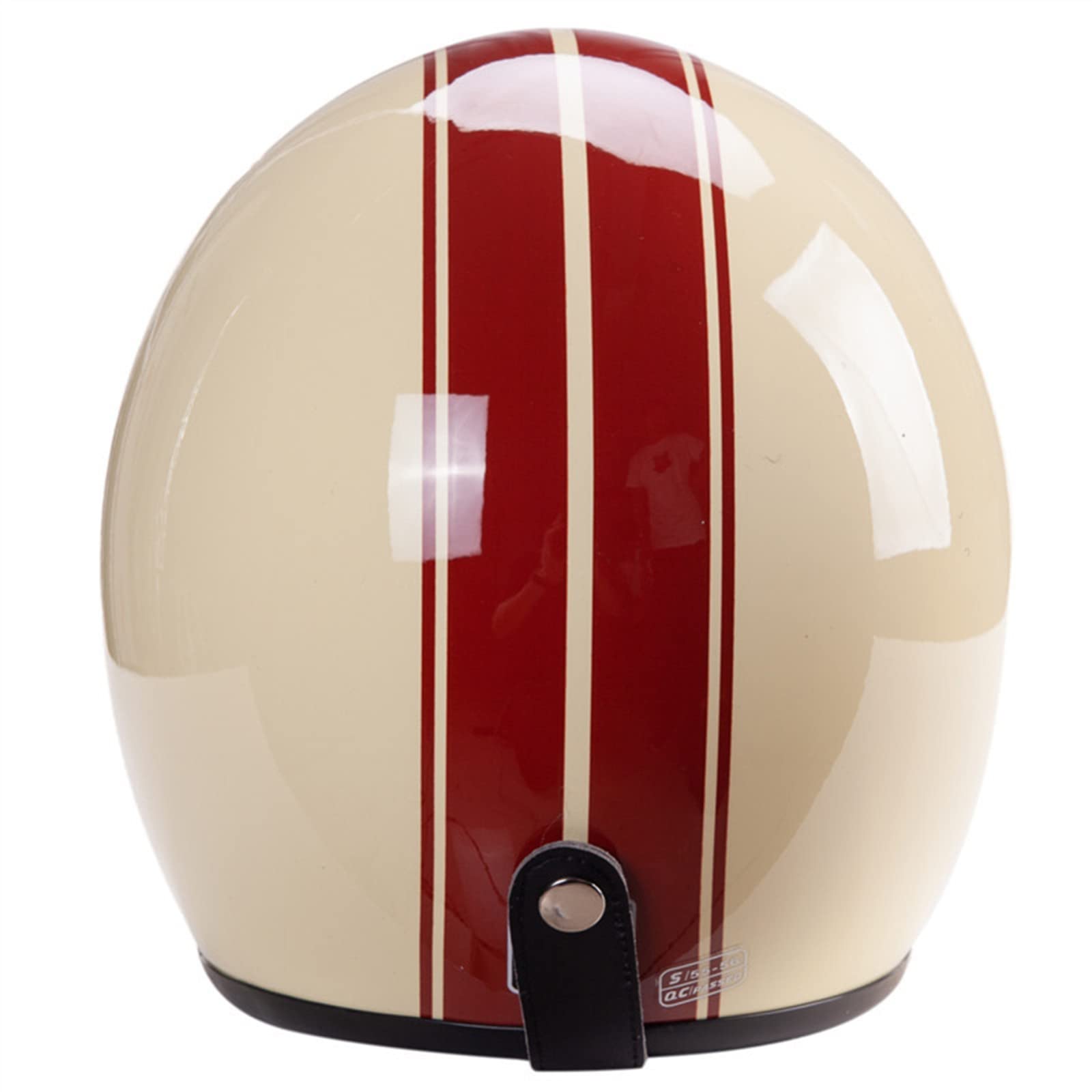 BAUTI Casco Moto Open Face in Stile Giapponese Casco Jet 3/4 Retro Casco Moto Omologato DOT/ECE per Uomini E Donne Leggero Tinta Unita Ciclomotore Scooter Cruiser B,L=(59-60CM)