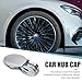 Anyhut 4 PCS Wheel Center Caps, 2.36in X 2.2in X 0.57in Snap-in Center Caps, Waterproof & Durable Center Caps for Rims, Universal Car Center Cap for Most Cars (Silver)
