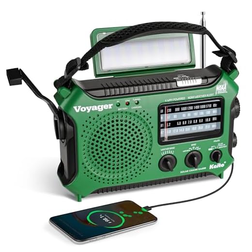 Kaito KA500GRN 5-Way Powered Emergency AM/FM/SW Weather Alert Radio, Green