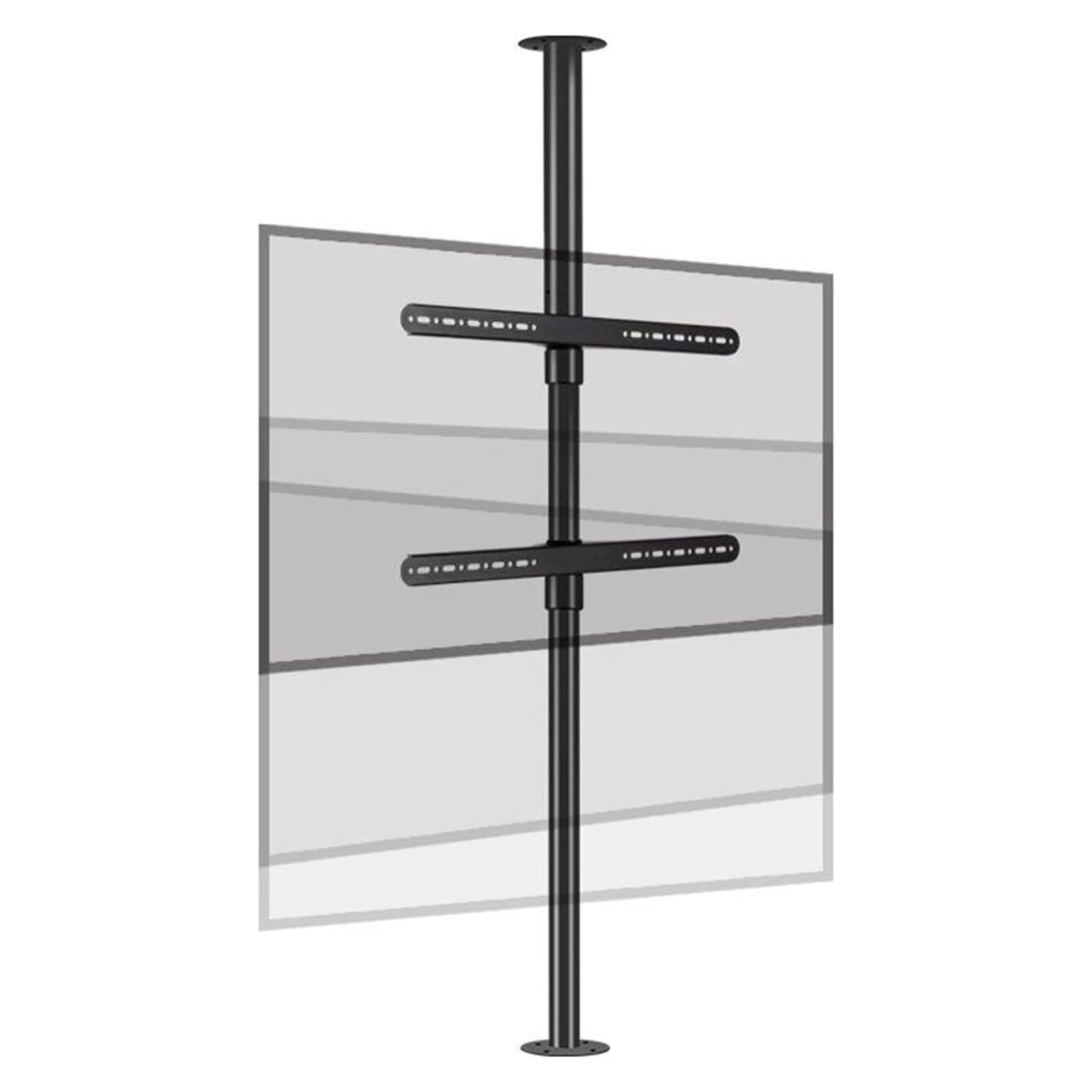 Support TV au sol avec cadre rotatif 360 degrés et hauteur ajustable