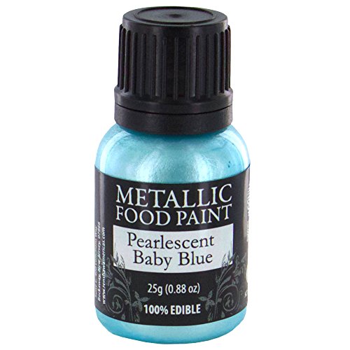 Metallic Food Paint, Pearlescent Baby Blue, by Rainbow Dust